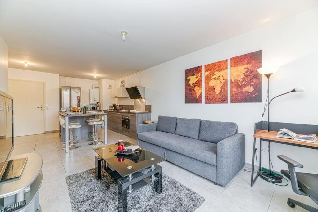 Bel Appartement-Garage Prive-Balcon-Wifi Fibre Rhut Eksteriør bilde